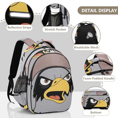 Angry Bird Face Kids Backpack for Primary School Boys Girls Daypack Elementary Bookbag Travel Backpacks4