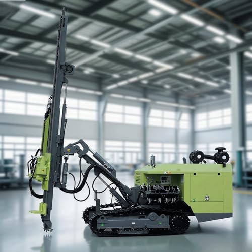 Crawler DTH Drilling Rig Integrated System, Hydraulic Equipment Portable Compact Deep Rock Borehole Machine DTH Portable Drilling Rig,for Mining, Quarrying and Geotechnical Projects