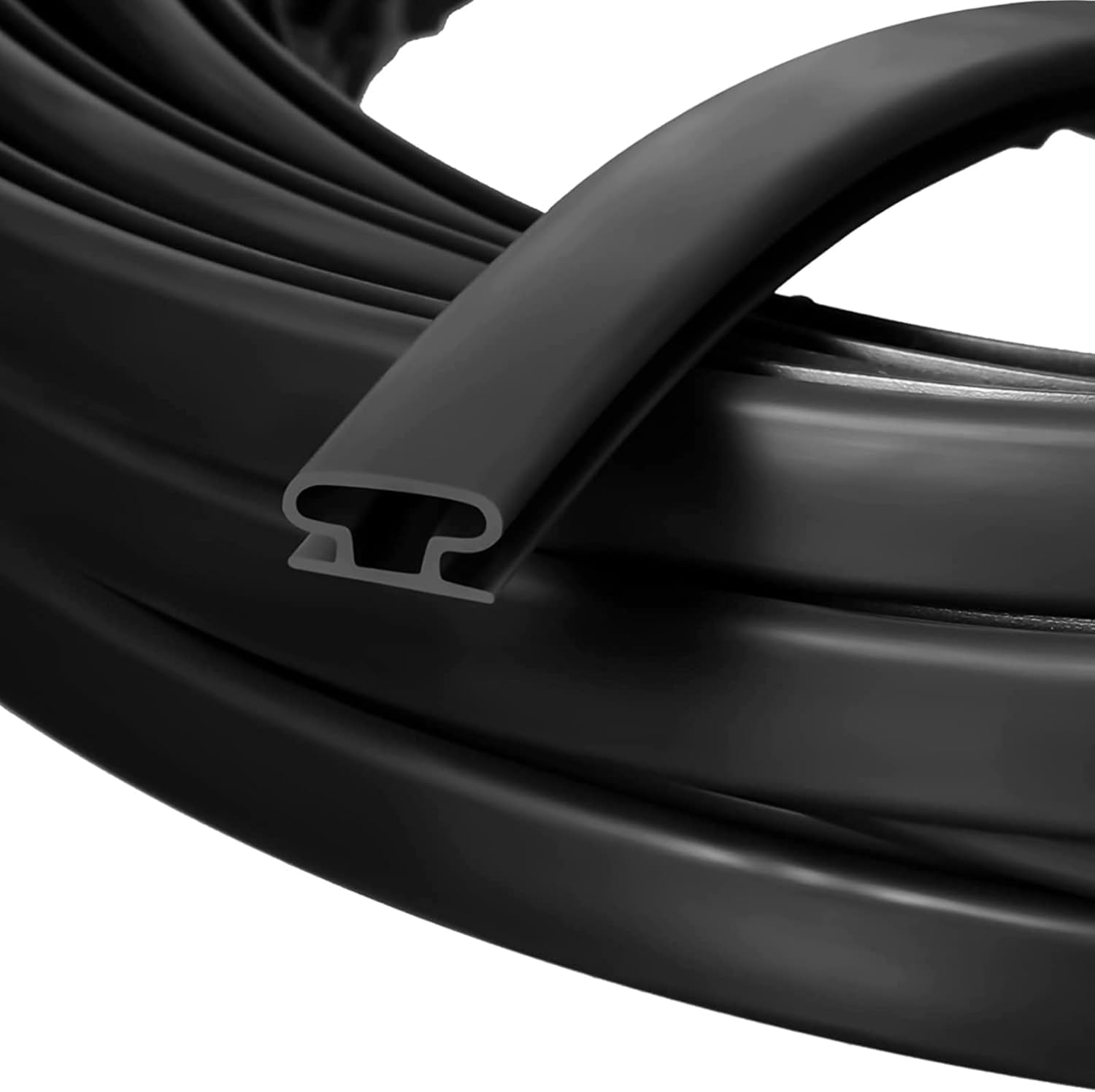 Tondiamo Weather Stripping Seal Strip Adhesive Door Weather Stripping Rubber Door Seal Strip for Doors Windows Soundproofing Weatherstripping Insulation Blocker (Black, 60 Ft) - 