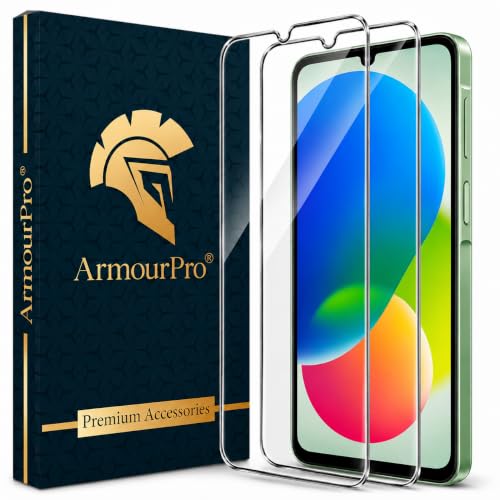 Image of ArmourPro 3D Borderless Tempered Glass for Samsung Galaxy A07, Samsung A06, A05, F70e and Samsung M17, Set of 2 HD Clear Screen Protectors with 3D Curved Edges, 9H Hardness, Oleophobic Coating, Case Friendly