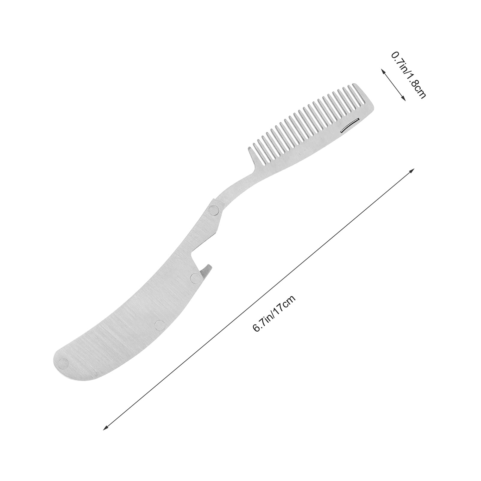 Mikinona 4 Pettini Per Barba Da Uomo A Denti in Acciaio Inox Pieghevoli Mini Portatili Per Acconciature Lisce E Lisce All'indietro