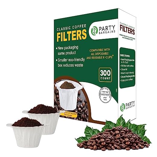 Party Bargains Disposable K-cup Coffee Paper Filters for Keurig Single Serve Filter | Pack of 300