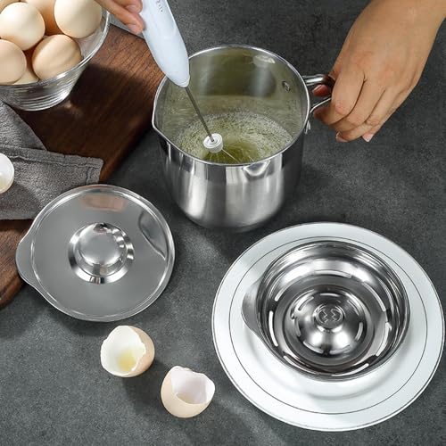 Separadores de huevos de acero inoxidable duradero con taza receptora y mango 5