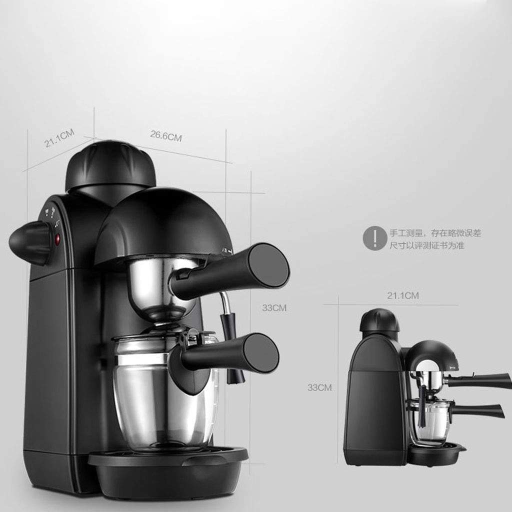 Cafetera Cafetera Espresso Cafetera Espresso Cafetera Espresso y Capuchino con Espumador de Leche Cafetera Espresso con Vaporizador Negra