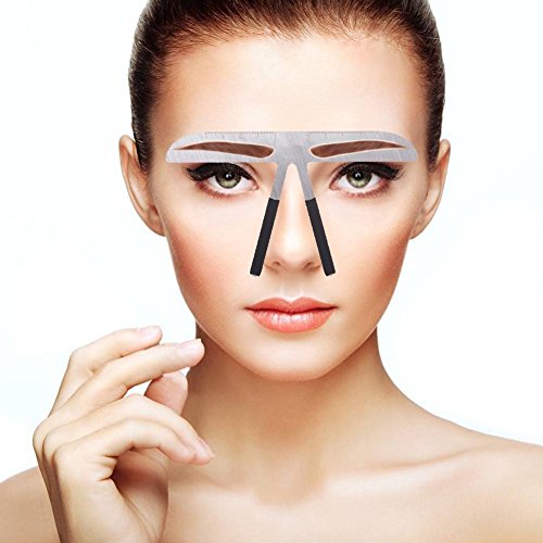 眉毛テンプレート 眉用ステンシル メイクアップ 美容ツール アイブローテンプレート アートメイク用定規 左右対称 位置決め 繰り返し使用 便利 初心者眉の補助器 男女兼用