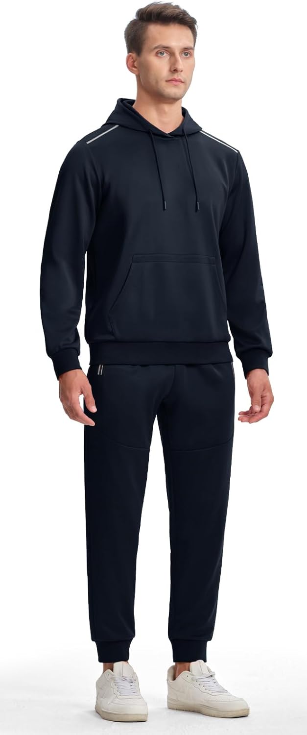 Rdruko Men's Tracksuits Sweatsuits 2 Piece Set Jogging Athletic Hoodie and Sweatpants Set for Men - Image 3