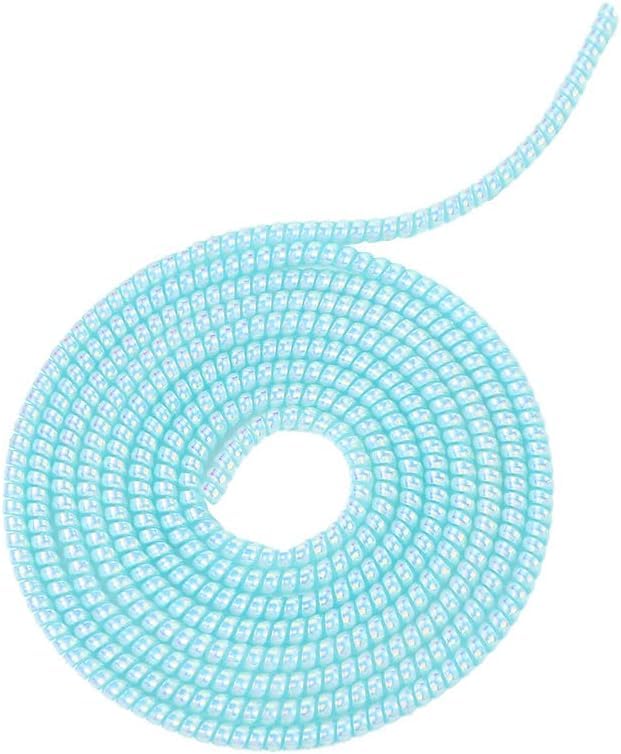 Spiral Cable Protector Charger Protector Cute, Chargers Cable Protector Data Cable Protect Sleeve, Headphone Cable Saver for Phone Earphone USB Data Charger Protector,Cable Sleeves (Laser Blue)