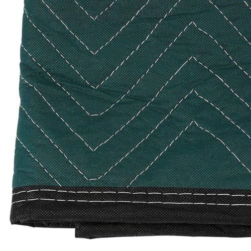 Image of Moving Blankets Heavy Duty Professional Packing Blanket for Moving Environmental Moving Supplies Pack of (1, (80 * 144)-Green)