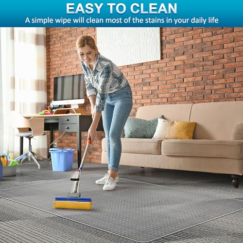 Beswin Desk Chair Mat For Carpeted Floors, 30 Inch X 48", Transparent Office Chair Mat For Low Pile Carpets thumb #3