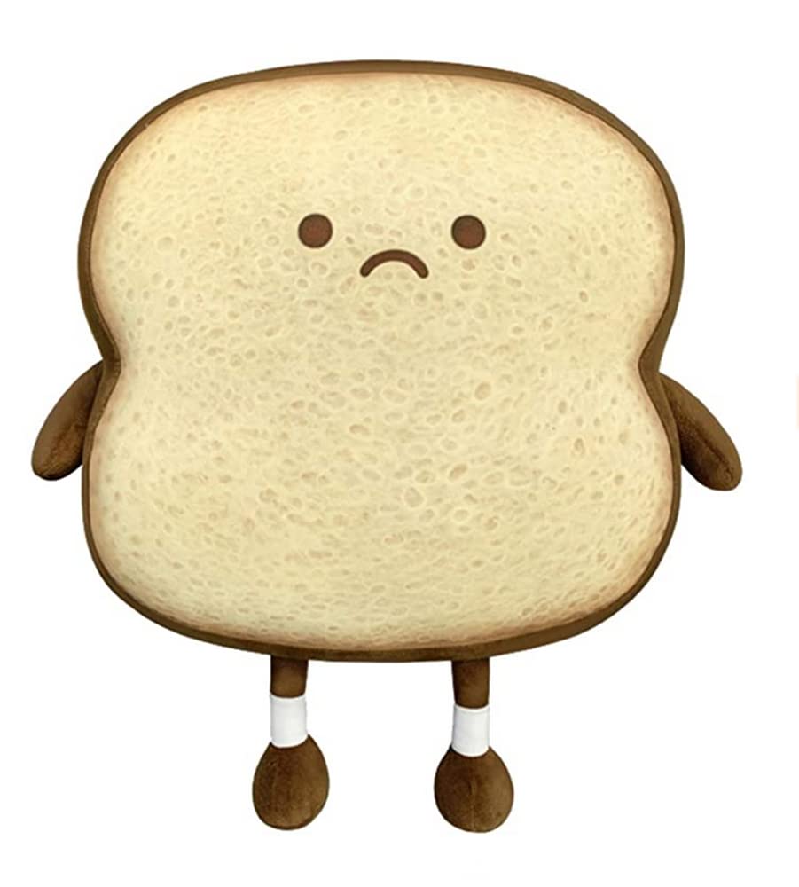 Natureman Brown Toast Bread Pillow,Funny Bread Shape Plush Toy Pillow, Small Cute Stuffed Plush Toast Sofa Pillow,Children's Adult Home Bedroom Decorate (Brown)