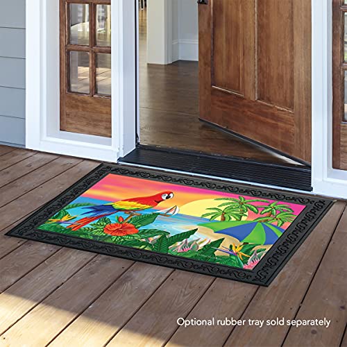 Briarwood Lane Paradise Parrot Summer Doormat Indoor Outdoor Tropical 30" X 18" #TOP21