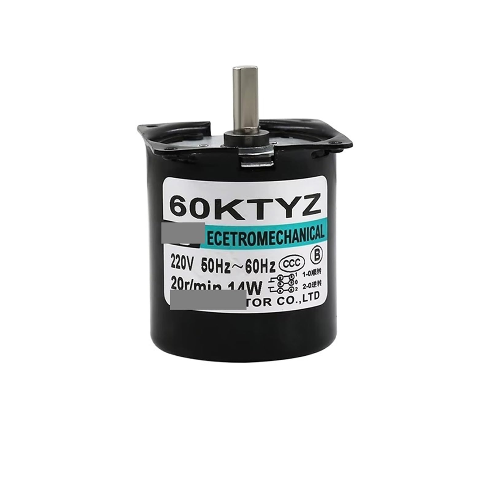 MUYTQAERG Synchronous Motor Eccentric Shaft AC synchronous 220V 60KTYZ 14W 2.5rpm-80rpm(220V 10rpm)