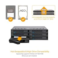 ICY Dock mb326sp-b SATA Rack (1U) Black Disk Array – Disk Arrays (HDD, SSD, Serial ATA III, Serial Attached SCSI, SATA, Rack (1U), Black, HDD, Power) – Ansicht 3