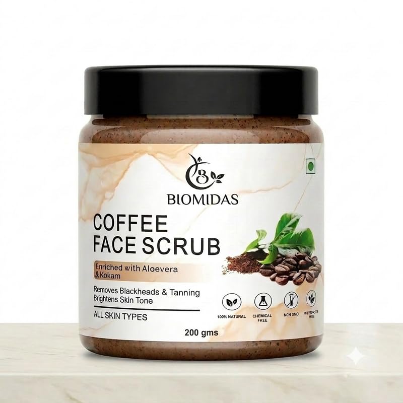 Coffee Body Scrub Exfoliating Detan Face & Body Scrub for Blackheads, Whiteheads, Removes Tanning & Glowing Skin 200gm-picture-13