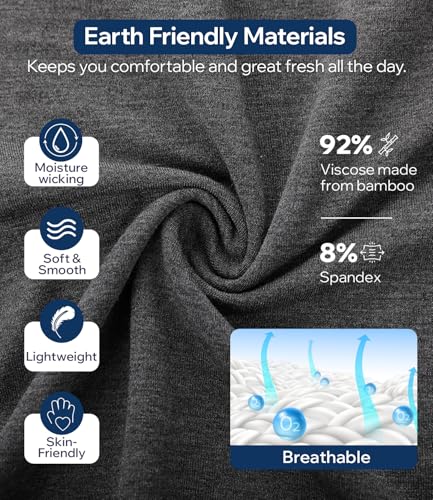 BAMBOO COOL Mens Pajama Set Summer Pjs Sleepwear Short Sleeve Shirts Soft Lightweight Sleep Sets Loungewear with Pockets2