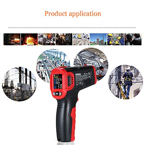 Gecheer Termômetro infravermelho sem contato com infravermelho Testador de temperatura digital portá