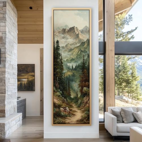 Tableau long impression florale verticale décoration murale salle à manger affiche toile
