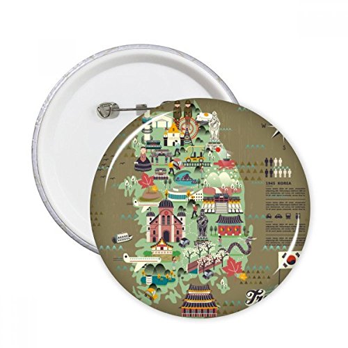 Repères en Corée du Sud round pins badge cadeau idéal 5pcs XXL