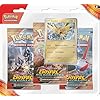 JCC Pokémon: Blíster de 3 Paquetes de Mejora de Escarlata y Púrpura-Chispas Fulgurantes: Zapdos (3 Paquetes de Mejora y 1 Carta holográfica de promoción)