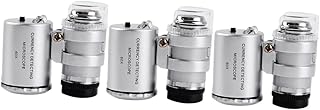 EXCEART 3pcs pocket microscope for adults 60X LED microscope handheld microscope for Microscope magnifier microscope portable microscope currency banknote detection