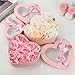 Oairse Pink Heart Shaped Boxes for Flower Arrangements Heart Box for Flowers Set of 4 Nesting Gift Boxes with Clear Lids for Present, Bridesmaid, Proposal, Birthday