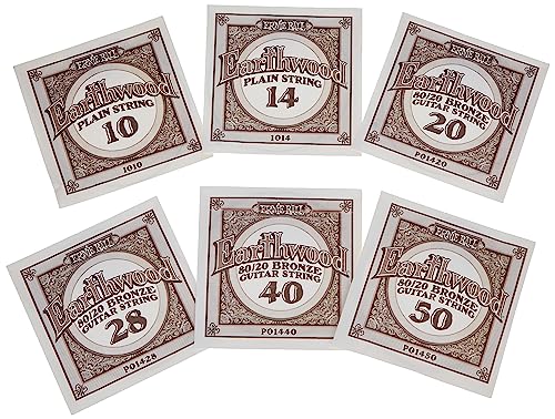 ENCORDOAMENTO 010-050 P/ VIOLAO ACO EARTHWOOD TENSAO EXTRA LEVE 80/20 BRONZE P02006 ERNIE BALL