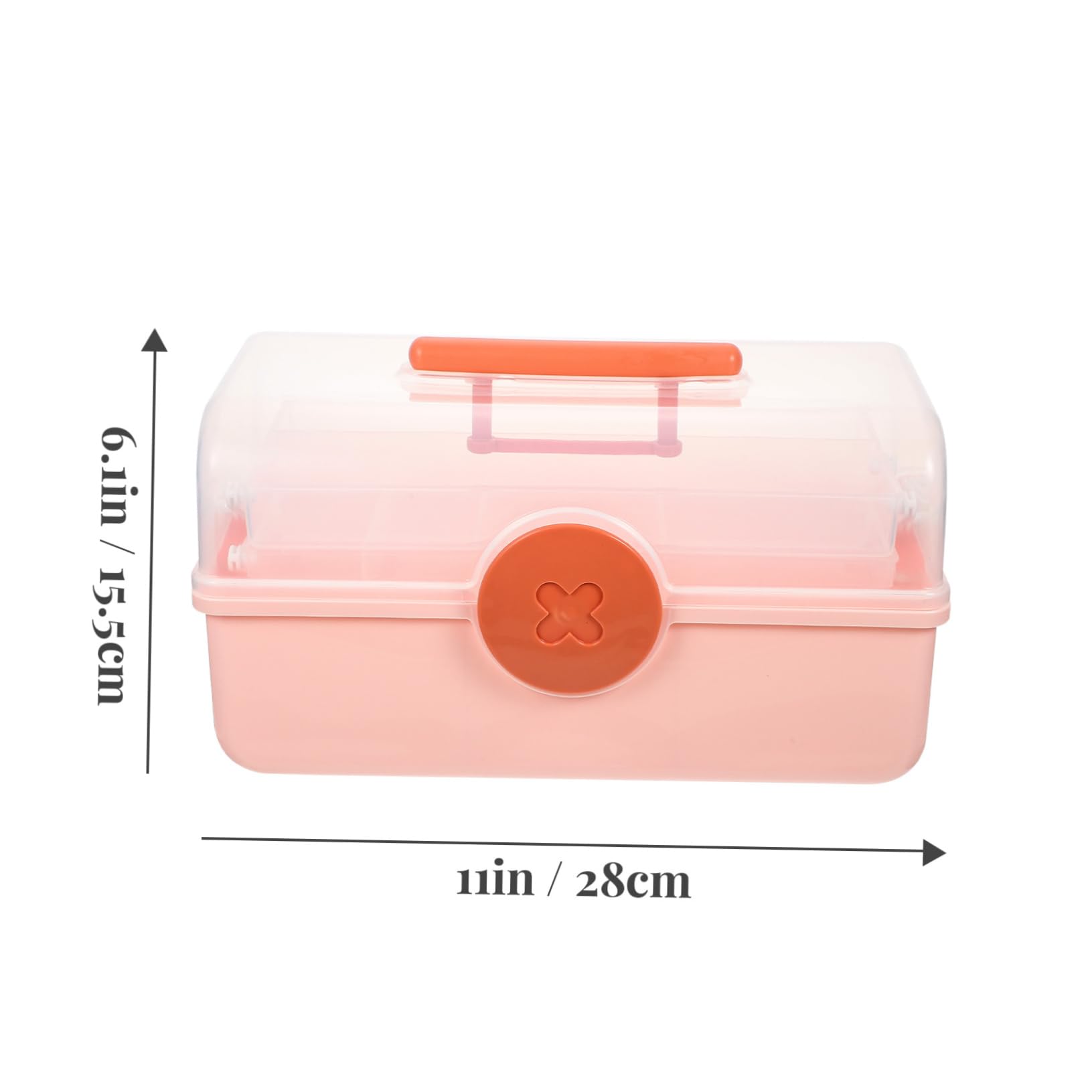minkissy Haarschmuck Aufbewahrungsbox Rosa aus Kunststoff, Mehrstufig