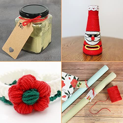 Image of Vivifying Red Twine, 656 Feet 2mm Christmas Twine String for Gift Wrapping, Crafts, Packing and Decoration