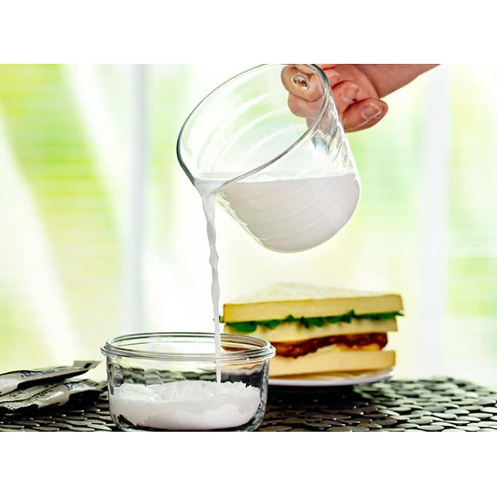 Taza medidora graduada de Gran Capacidad, Taza de Leche para Desayuno para niños, Taza de Agua para microondas Resistente al Calor de Vidrio Templado (500ml)