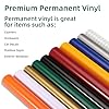Srunffe Permanent Vinyl Roll,Adhesive Vinyl for Cricut,Adhesive Decal Rolls - Easy to Cut & Weed(Silver 12" x 5 ft+ 1 Transfer Tape Roll 12" x 5ft) #2