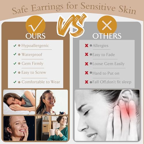 Florideco Small Gold Earrings for Women Hypoallergenic 20G Surgical Stainless Steel Flat Back Stud Earrings Dainty Stackable Earring Stacks Hoop Cartilage Earring Sets for Multiple Piercing 6