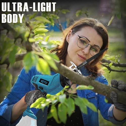 Bellanny 21V Reciprocating Saws, 0-4000 RPM Cordless Reciprocating Saws with 8 Saw Blades & 2x2000mAh Batteries & Fast Charger, Electric Saws with Tool-Free Blade Change for Wood Metal PVC Cutting - Image 3