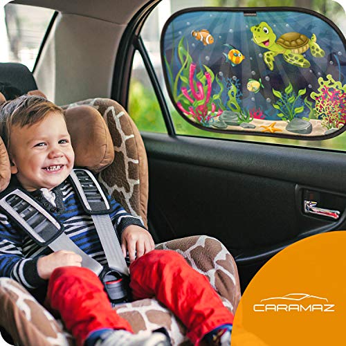 Caramaz 21"X14" Large Car Sun Shade For Baby With Certified Uv-Protection #TOP3