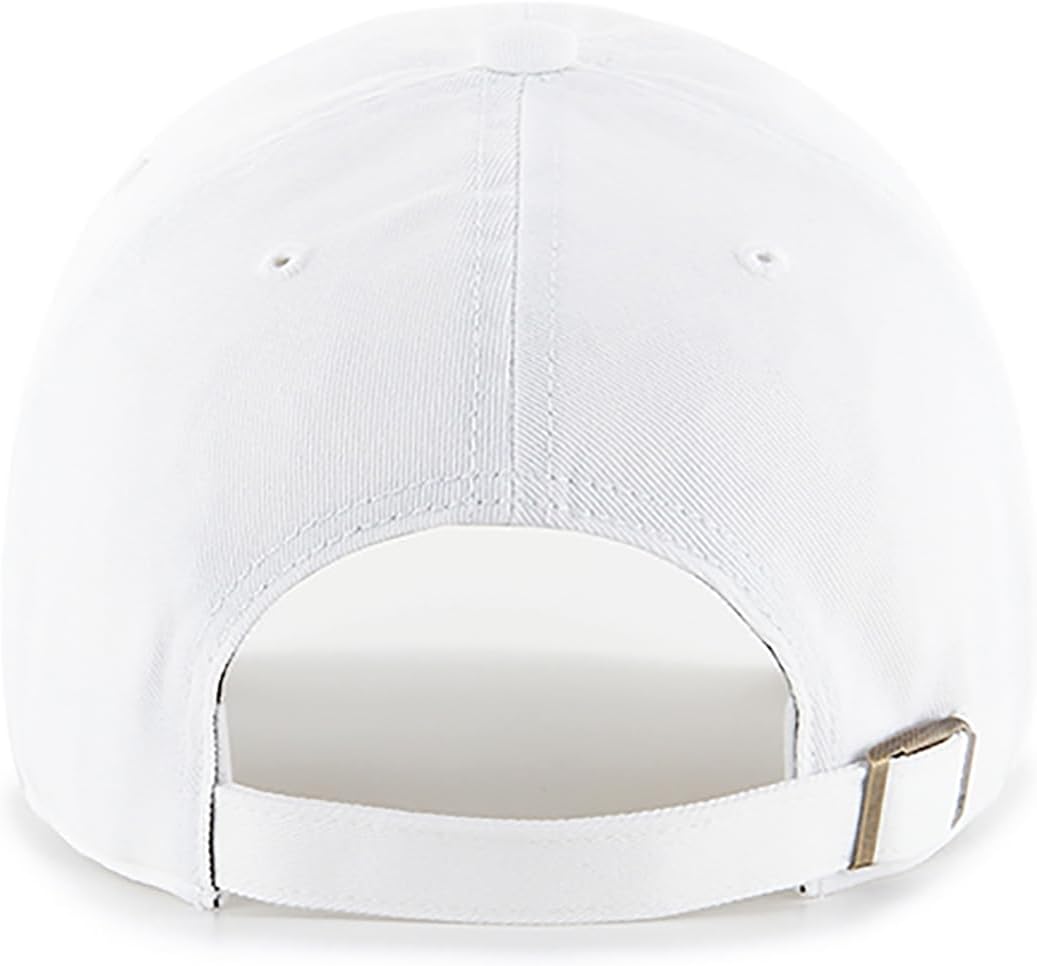 47 MLB White Team Color Primary Logo Clean Up Adjustable Strap Hat Cap, Adult One Size Fits All - Image 2