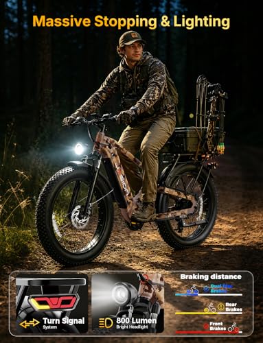 Image of Jasion Thunder /PRO /ST Electric Bike,2000W /1800W Peak Ebikes for Adults,26''Fat Tire Best Ebike for Men,90 /80 Miles with 1040Wh /864Wh Battery,35 /30+MPH Max Speed Bicycles,500 /400LB Capacity