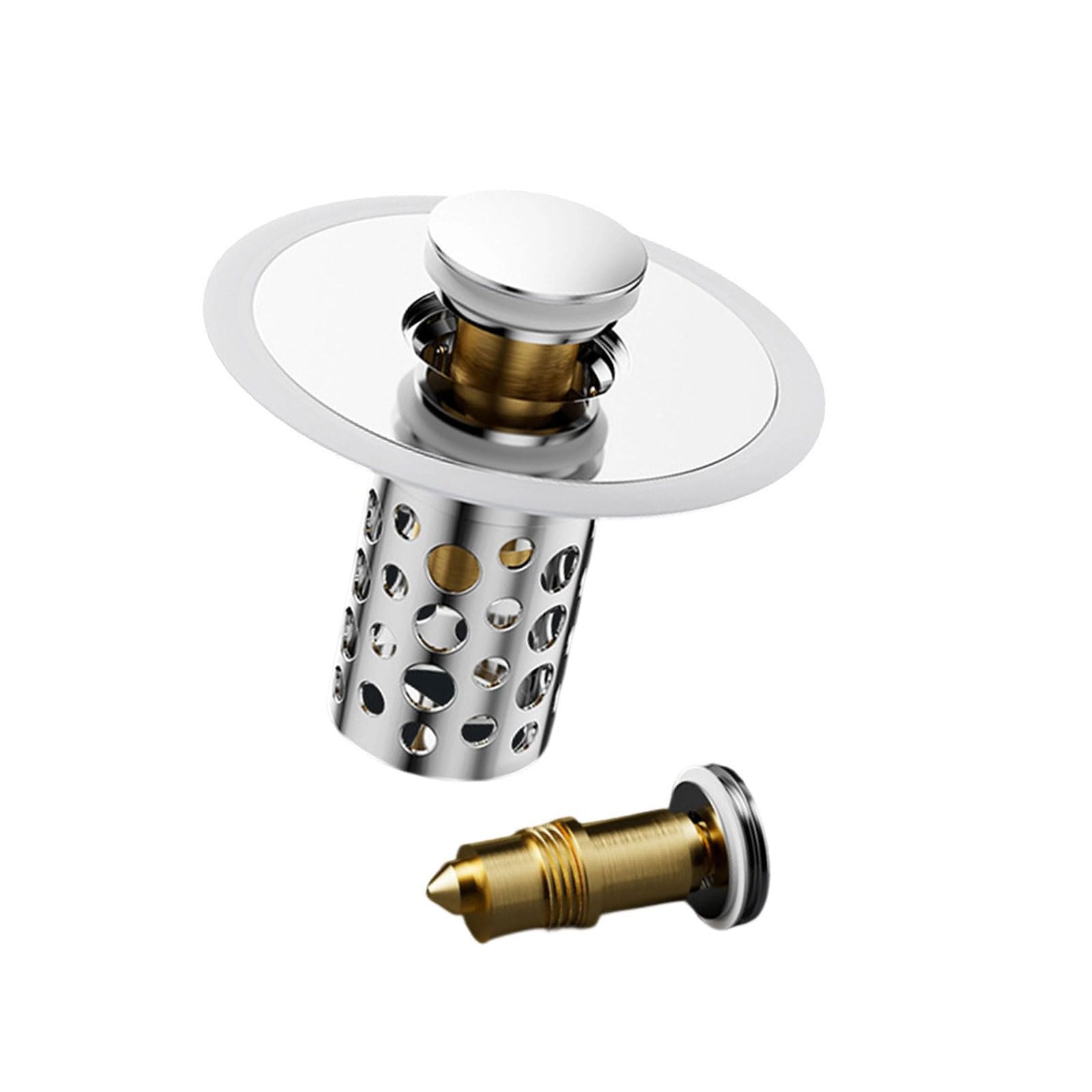 Multipurpose Bathtubs Drain Stoppers Integrated Collector Without Clog Fit 1.25 1.5Inch Daily Use Bathtubs Stoppers