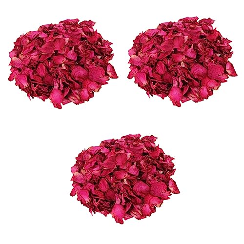 FOMIYES 3 Piezas Pétalos Secos Pétalos Para Boda Rosas Liofilizadas Decoración De Flores Pétalos De Flores Secas Dispersión De La Mesa De Flores Boda Decoracion Desparramar Novia Cosmético