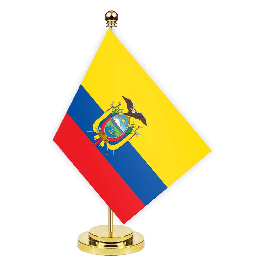 Ecuador Desk Flag,12 inch Small Ecuadorian Indoor Banner,Small Printing Decor For Office Home Classroom Table — image 1