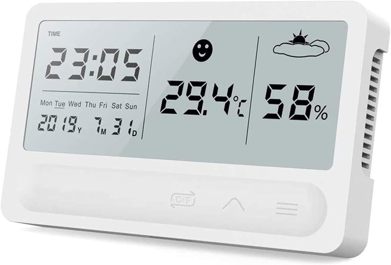 Stacje pogodowe Bezprzewodowy termometr do wewnątrz/na zewnątrz Monitor temperatury i wilgotności Bezprzewodowa stacja pogodowa Zegar termometr temperatury z wyświetlaczem LCD