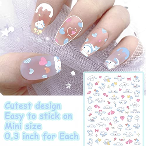 6Pcs Mixed Cute Cartoon Nail Stickers For Nail Art, 3D Self-Adhesive Kawaii Nail Charms Anime Nail Decals, Nail Stickers For Women Girls Kids, Nail Gifts #TOP1