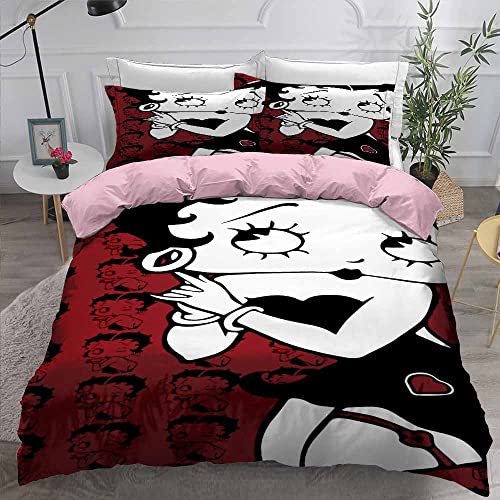 Bedding 200X200, BETTY BOOP Duvet Cover Set and 2 Pillowcases 80x80cm, 3...