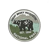 Great Smoky Mountains National Park, Tennessee Patch Iron-on Sew-on Embroidered Applique for Clothing Vest, Decorative Embroidery, Outdoor Patches, Badge Emblem, Nature Souvenir, Wild Animals
