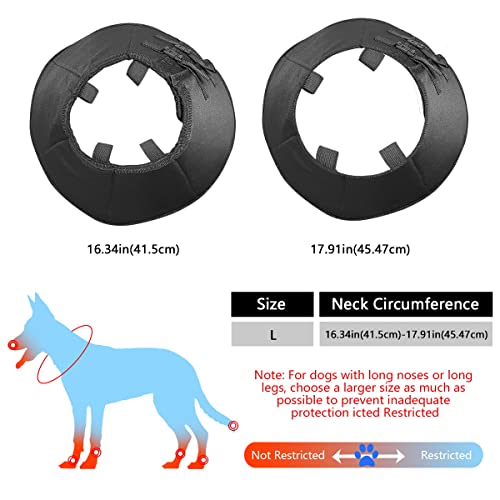 Dog Cone Collar For After Surgery, Soft Pet Recovery Collar For Dogs & Cats, Comfort Cone Collar Protective Collar For Large Medium Small Dogs, With Interior Made Of Comfortable Plush Material L #TOP4