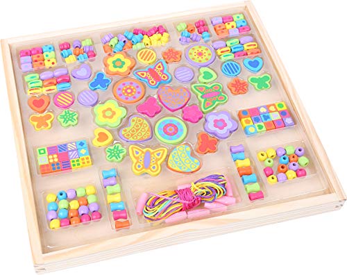 Rangée de perles ensemble de fleurs bois durable Small Foot