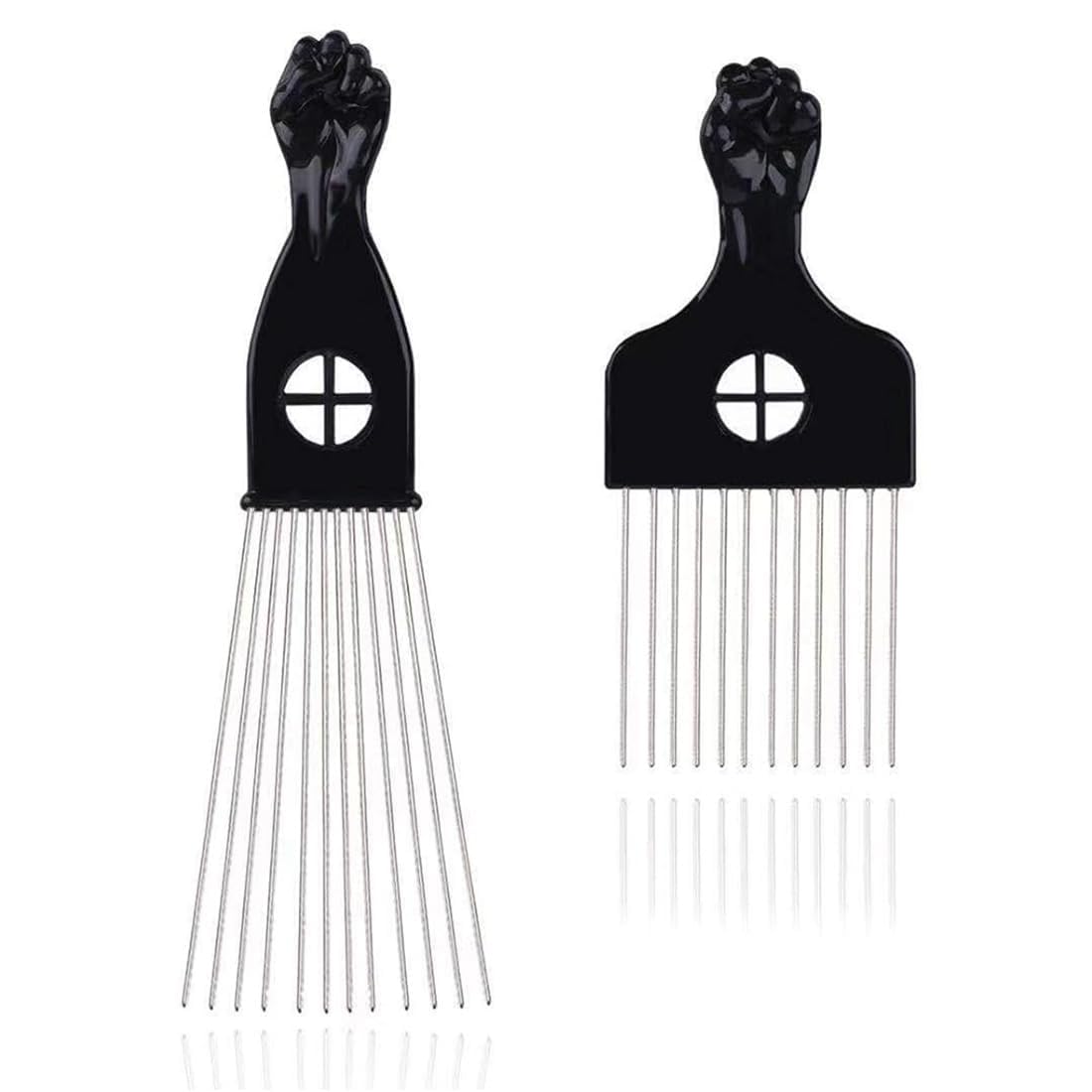 Hair Pick Comb for Curly Hair,Sturdy Plastic Afro Pick for Black Men Women with Unique Handle Design,Suitable for All Hair Lengths and Genders,Ideal