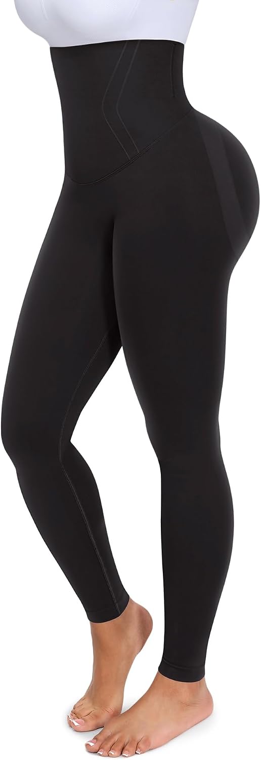 SHAPELLX Butt Lifting Leggings High Waisted Tummy Control Leggings Seamless Workout Running Yoga Pants Non-See-Through