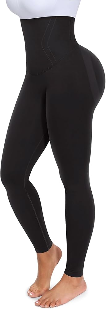 SHAPELLX Butt Lifting Leggings High Waisted Tummy Control Leggings Seamless Workout Running Yoga Pants Non-See-Through