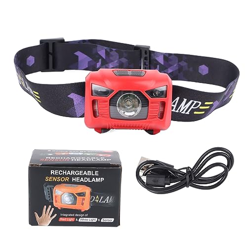 Lampe frontale LED USB rechargeable étanche Pilipane en ABS léger 106g pour camping