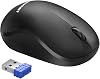 TECKNET Wireless Mouse for Laptop, 2.4GHz USB Computer Mouse, 3200 DPI Optical Mini Portable Cordless Mouse Compatible with PC, Mac and Linux, 18 Months Battery Life Black