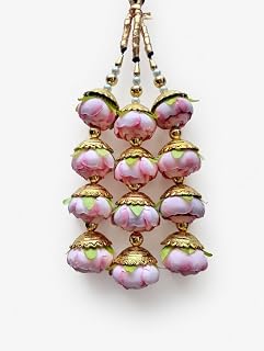 Rajani Creation Handmade Floral Punjabi Paranda Hair Tassel – Braided Hair Accessories with Golden Ribbon for Women & Girls Price In India